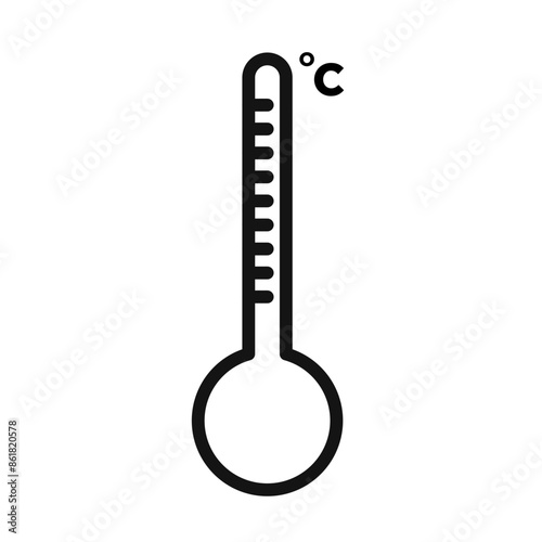 Thermometer Icon Ideal for Weather Forecasting
