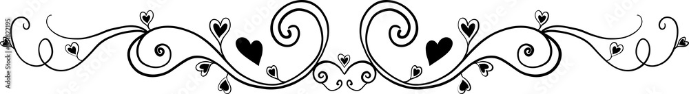 Floral and flower frame divider illustration.