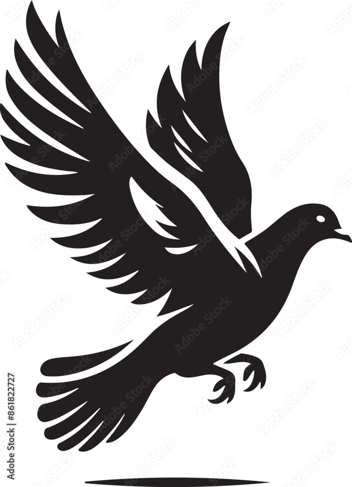 Obraz premium Bird silhouette vector illustration