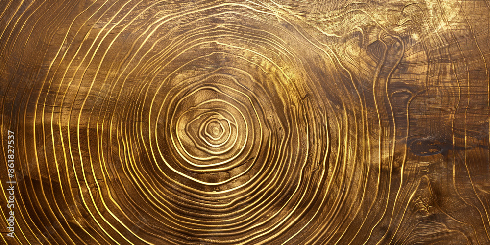 Golden wood surface texture pattern. Yellow gold and brown wood texture background. Luxury risch style wallpaper. Digital artistic artwork raster bitmap illustration. Graphic design art. AI artwork.