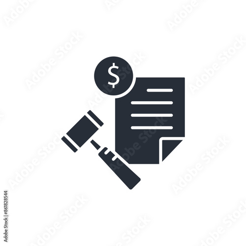 tax penalty icon. vector.Editable stroke.linear style sign for use web design,logo.Symbol illustration.