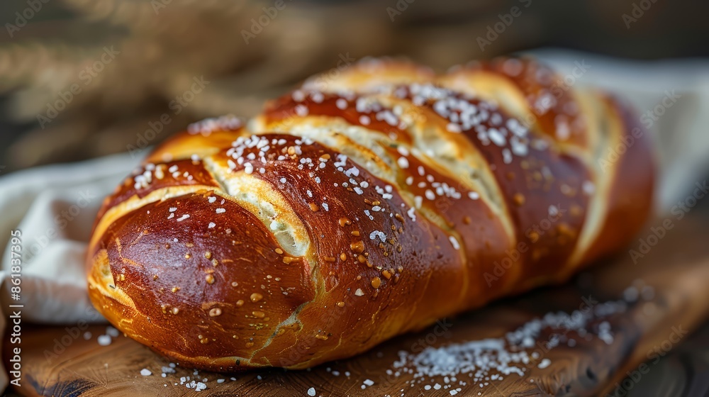 A loaf of traditional German pretzel bread A loaf of traditional German pretzel bread