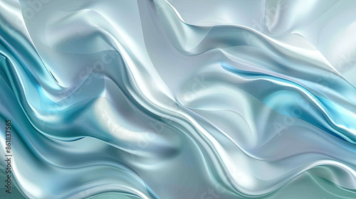 Teal to Blue to Silver Gradient, Blend Of Teal, Blue, And Silver Gradients Featuring Smooth, Flowing Textures Reminiscent Of Water