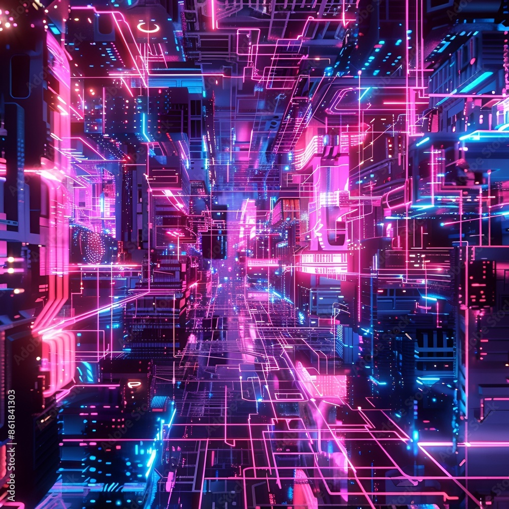 Obraz premium ABSTRAK AND FUTURISTIC ILLUSTRATION