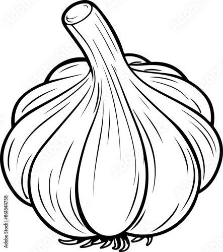 Garlic clipart desing illustration