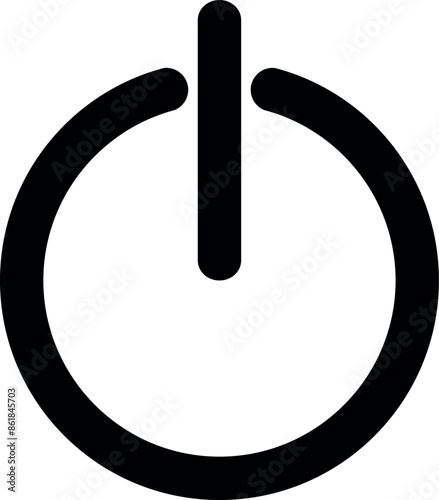 On off power button icon vector set. Power on off or switch on off electric current sign symbol illustration