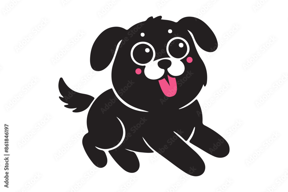 Fototapeta premium vector silhouette image of a dog 