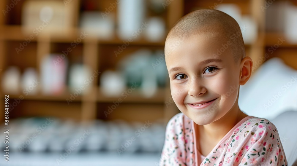 Radiant Bald Woman Triumphing Over Cancer Journey Radiant Bald Woman Triumphing Over Cancer Journey