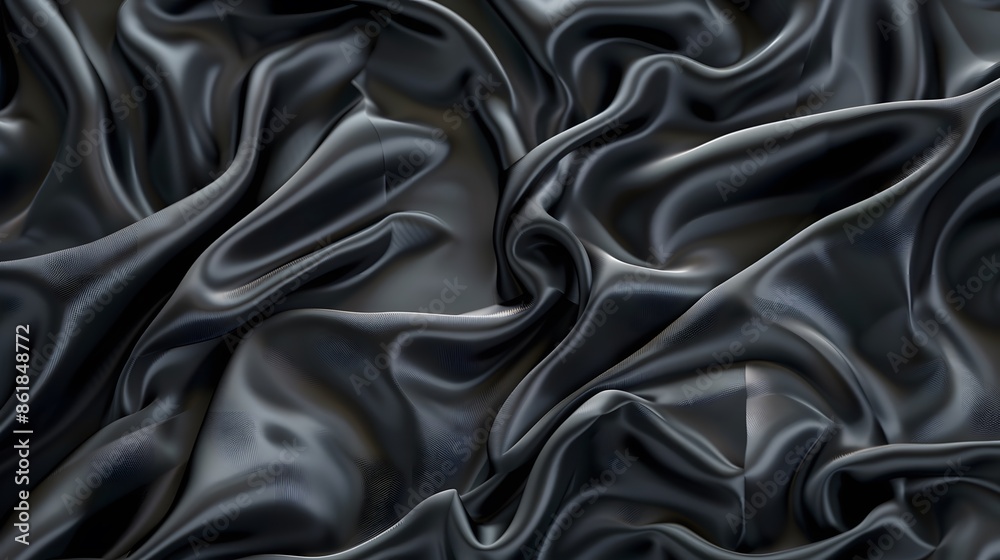 Luxurious Black Satin Fabric Background. Smooth and Elegant Texture Luxurious Black Satin Fabric Background. Smooth and Elegant Texture