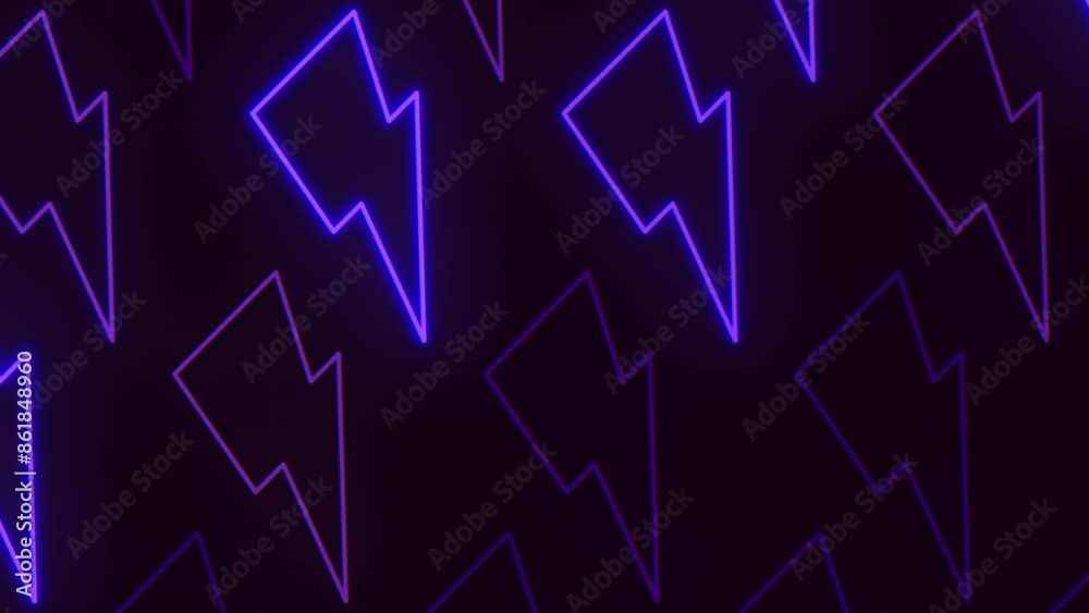 Abstract, energetic and visually striking, this image showcases a mesmerizing pattern of purple lightning bolts against a sleek black backdrop Abstract, energetic and visually striking, this image showcases a mesmerizing pattern of purple lightning bolts against a sleek black backdrop