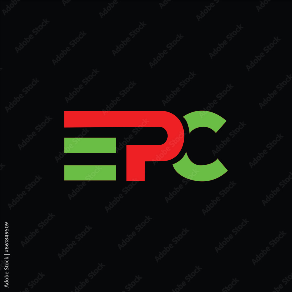 EPC letter logo abstract design EPC letter logo abstract design