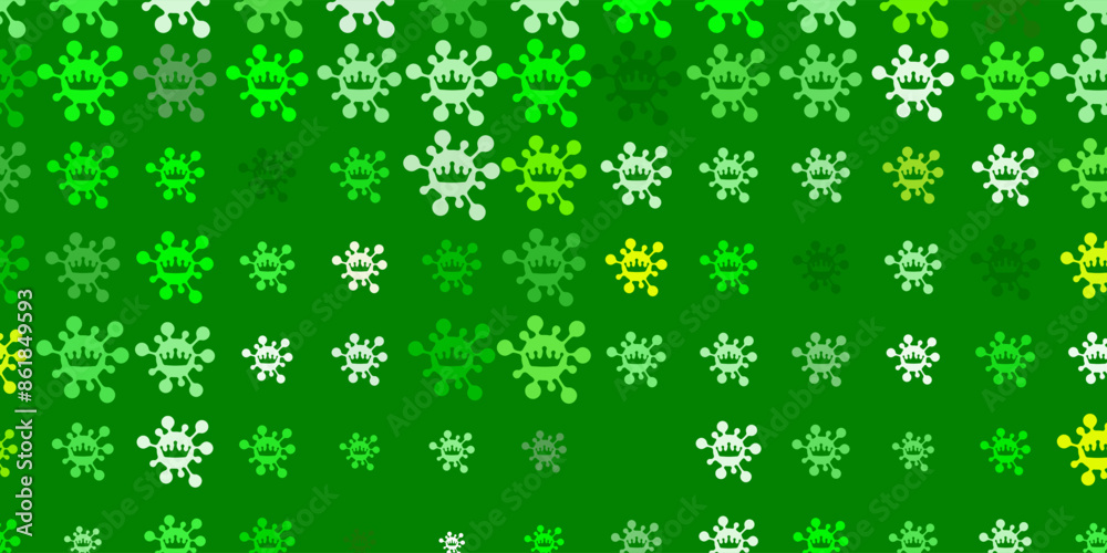 Light Blue, Green vector background with covid-19 symbols. Light Blue, Green vector background with covid-19 symbols.