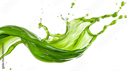 Refreshing Green Liquid Splash. Abstract image of dynamic green fluid explosion, perfect for health, nature, or beverage themes