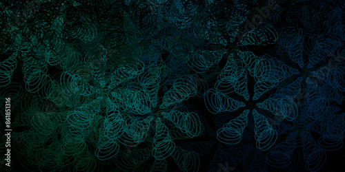 Dark green, yellow vector background with spots.