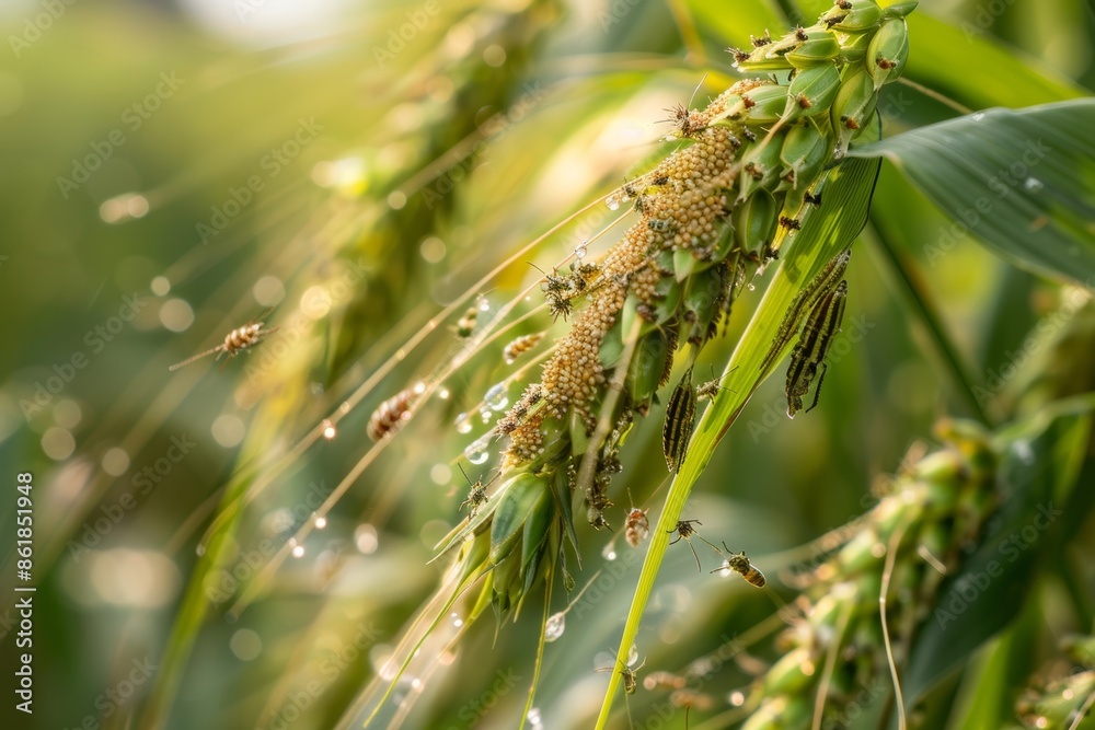 Integrated Pest Management in Grain Field with Beneficial Insects and Natural Predators