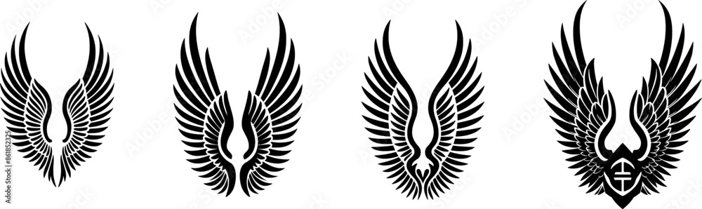 Naklejka premium Wings Illustration 