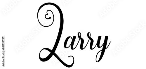 larry - colore nero - parola nome scritta con cuori - ideale per website, presentazioni, biglietti, banners, sweatshirt, stampe, cricut, silhouette, sublimazioni, etichette, adesivi
