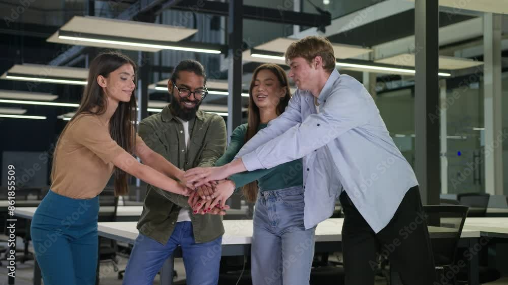 Multiethnic happy colleagues friends students coworkers male female friendship business women men girls guys stacking hands together arms in pile unity gesture teamwork partnership motivation office Multiethnic happy colleagues friends students coworkers male female friendship business women men girls guys stacking hands together arms in pile unity gesture teamwork partnership motivation office