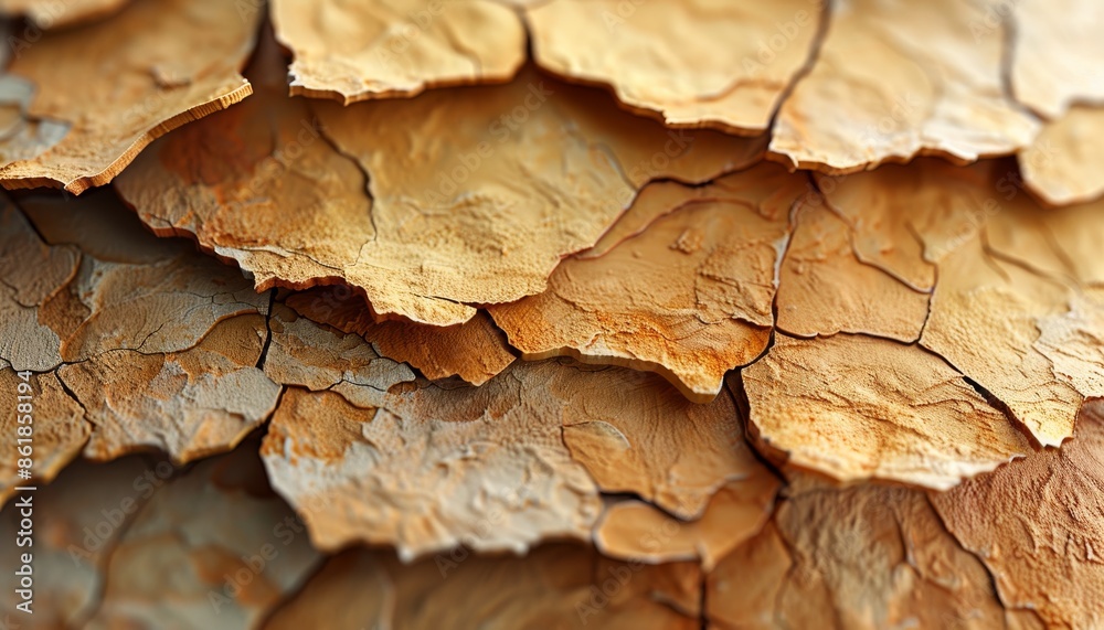 Close-up of dry, cracked earth showing detailed texture and layers in natural brown and beige tones. Perfect for environmental and nature concepts. Close-up of dry, cracked earth showing detailed texture and layers in natural brown and beige tones. Perfect for environmental and nature concepts.