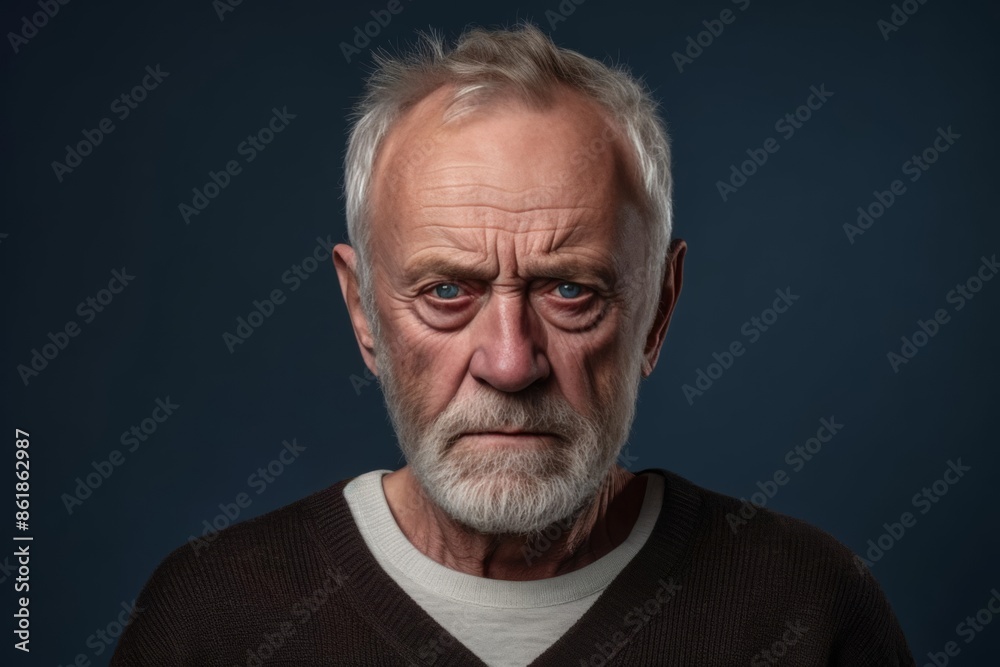 Senior man with grey hair standing over isolated background skeptic and nervous, frowning upset because of problem. negative emotions. Extremely Sulking Caucasian senior man, half body portrait Senior man with grey hair standing over isolated background skeptic and nervous, frowning upset because of problem. negative emotions. Extremely Sulking Caucasian senior man, half body portrait