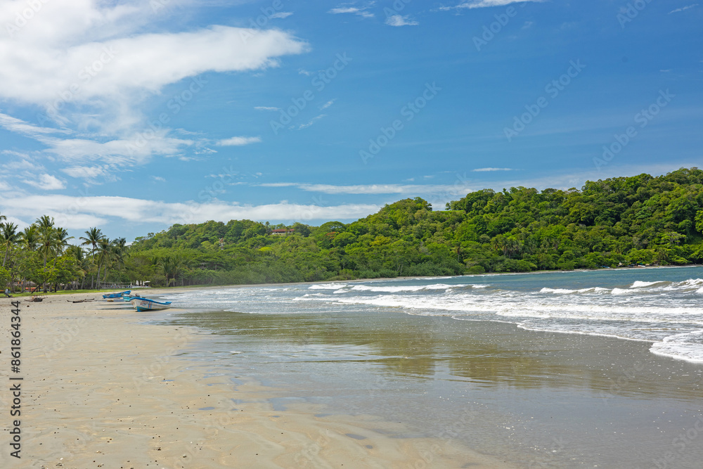 beautiful pacific coast sand beach in Samara in Costa Rica beautiful pacific coast sand beach in Samara in Costa Rica