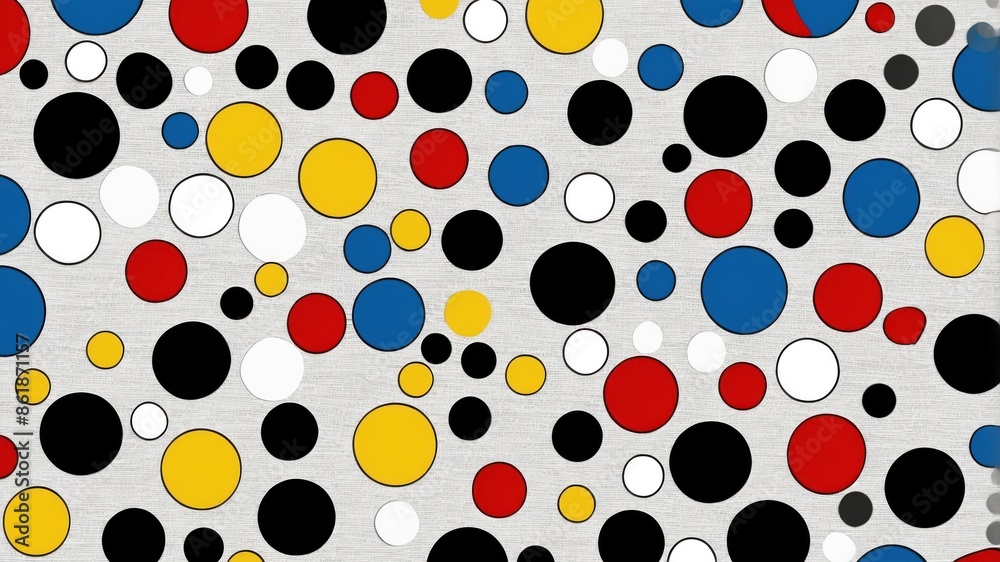 Pattern wallpaper colorful dots retro style Pattern wallpaper colorful dots retro style