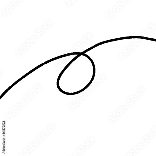 ラフなくるんとしたあしらい線画