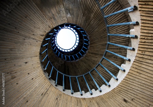 spiral staircase in the building