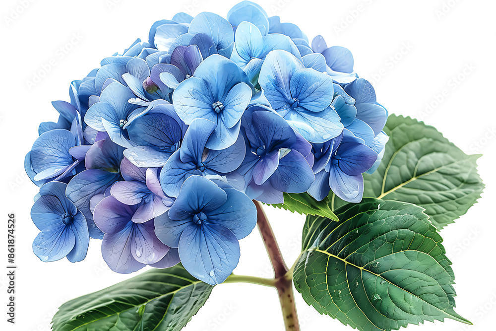 Bouquet of hydrangea flowers on a white isolated background, watercolor drawings. Bouquet of hydrangea flowers on a white isolated background, watercolor drawings.