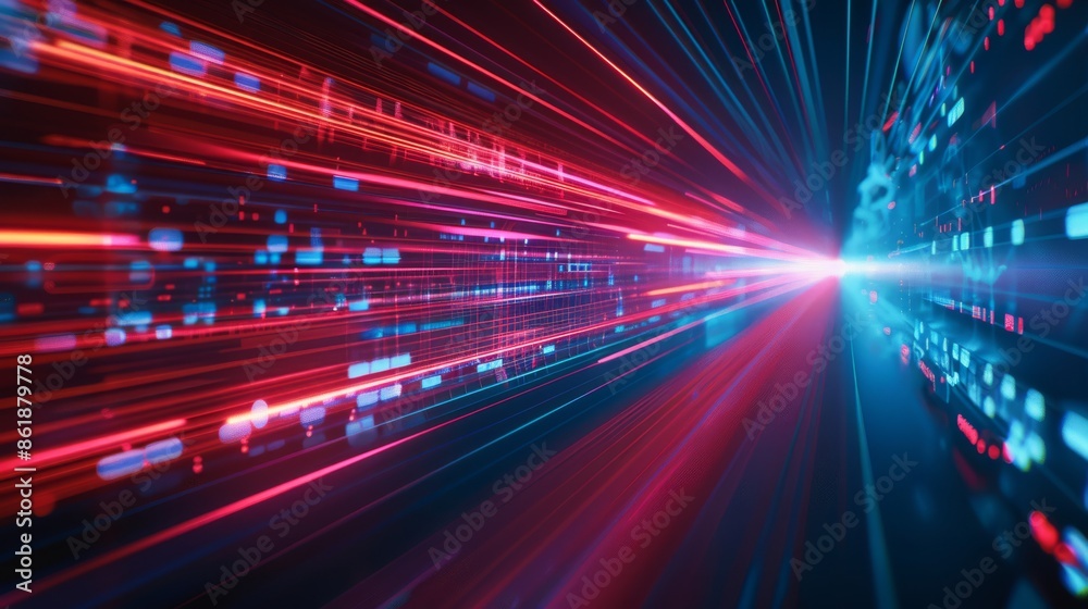 A futuristic digital background filled with vibrant neon light streaks, creating an impactful highspeed visual A futuristic digital background filled with vibrant neon light streaks, creating an impactful highspeed visual