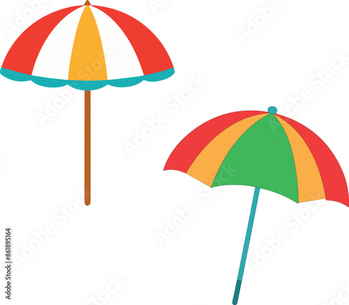 colorful beach umbrella