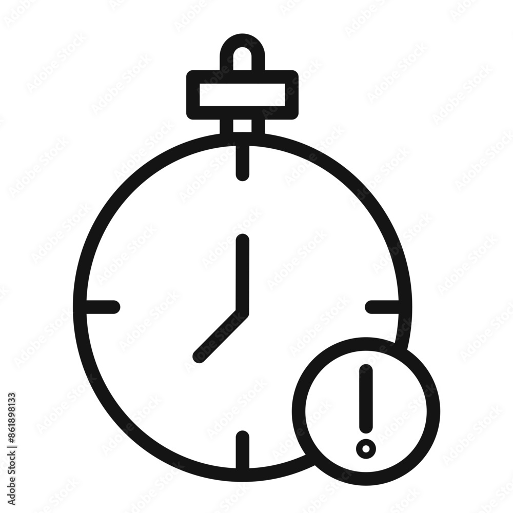 Alarm Exclamation Icon for Emergency Alerts Alarm Exclamation Icon for Emergency Alerts
