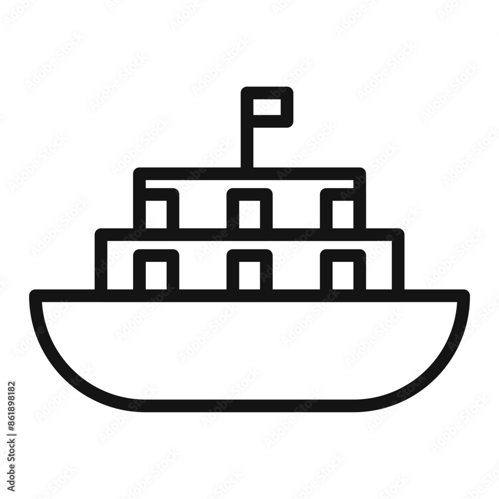 Ship Icon for Marine and Nautical Applications Ship Icon for Marine and Nautical Applications