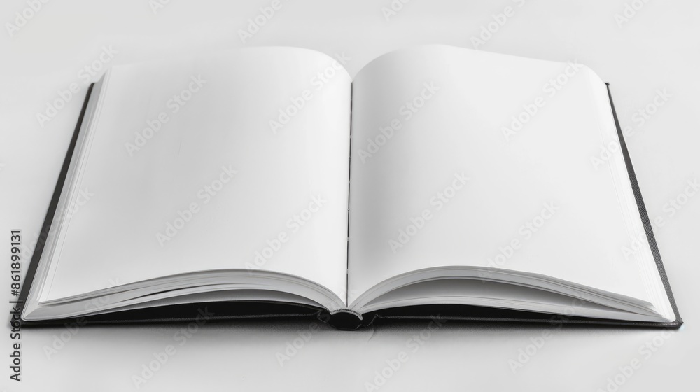 Blank white notebook pages Blank white notebook pages