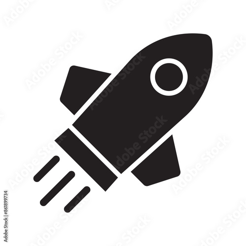 Rocket icon. Simple rocket sign. Rocket launched icon.