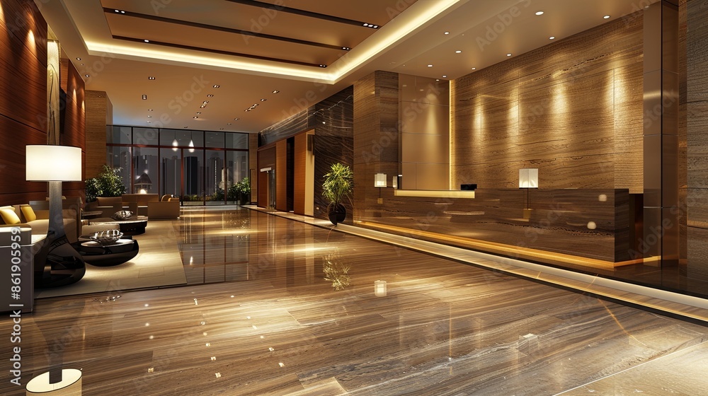modern lobby interior design, Contemporary Reception Counter Design. Stylish and Functional Lobby Area with Modern Interior