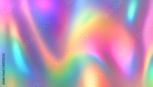 background with an abstract blur effect and a holographic rainbow foil iridescent design