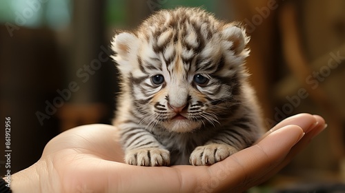 World's Smallest Cute Baby Tiger photo