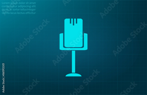 Vector illustration, blue background.