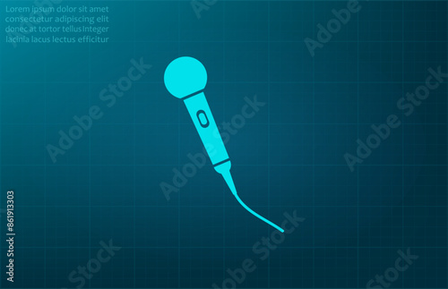Vector illustration, blue background.