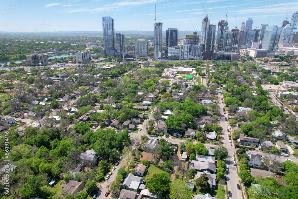 Obraz premium Austin Texas Metropolitan City Downtown Skyline