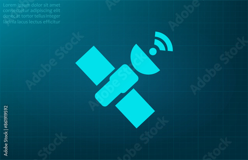 Vector illustration, blue background.