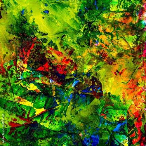 Abstract colorful paint gringe background. Hand painted abstract colorful paint artwork.