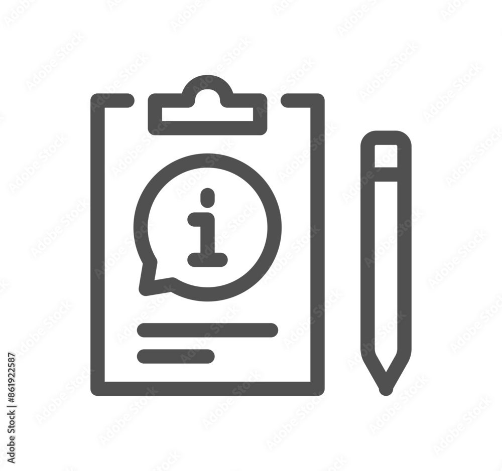 Info and help desk icon outline and linear vector.
Info and help desk icon outline and linear vector.
