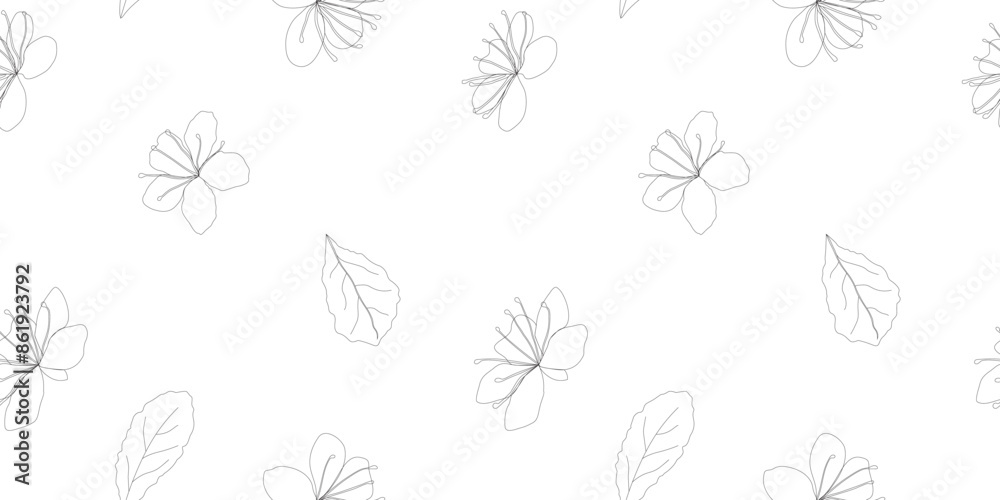 Seamless pattern with flower and leaf elements for decorating, or design. Creative trendy wallpaper. Vector illustration Seamless pattern with flower and leaf elements for decorating, or design. Creative trendy wallpaper. Vector illustration