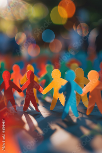 paper people of all colors holding hands, side view, selective focus, bokeh --ar 2:3 Job ID: d815d4e2-d627-4d1f-b4b2-b1cfa11e1040