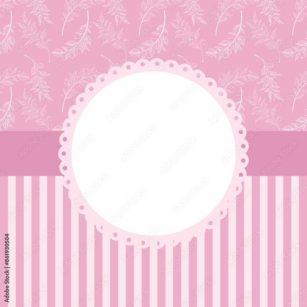Romantic floral pink vector background for greeting card, baby shower, invitation. Copy space Romantic floral pink vector background for greeting card, baby shower, invitation. Copy space