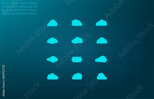 Vector illustration, blue background.