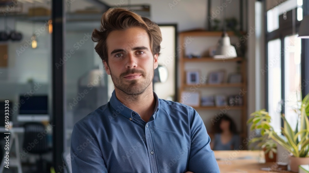 handsome executive man smiling at the camera handsome executive man smiling at the camera