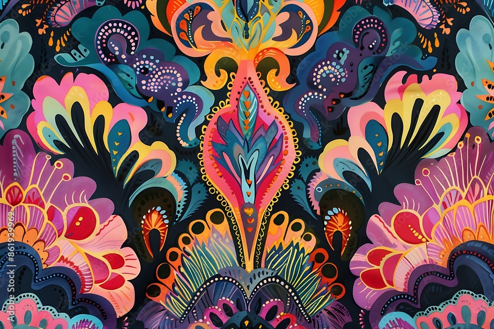 A textile design with a burst of colors that mimic the excitement of a carnival parade A textile design with a burst of colors that mimic the excitement of a carnival parade